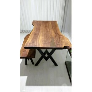Walnut Wood Dining Table, Kitchen Dining Table, Live edge Dining Table, Kitchen Dining Table, Dining Room Furniture, Kitchen Furniture