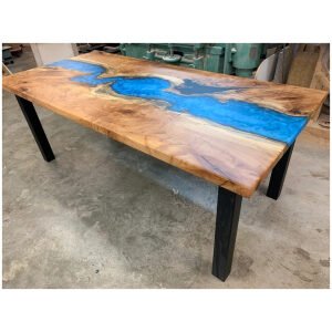 Maple Live Edge River Table “Concord” Custom, Bespoke Table