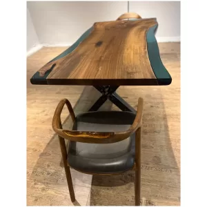 Special Dining Table – Walnut Resin Table – Epoxy River Table – Live Edge Table – In Stock