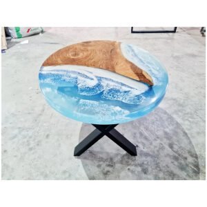 Handmade Epoxy Table and river table . Ocean table and free shipping